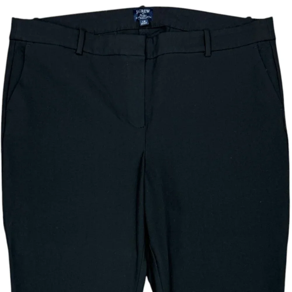 J. CREW Women's EUC Ruby Full-Length Stretch Twill Pant in Black | Size 18‎